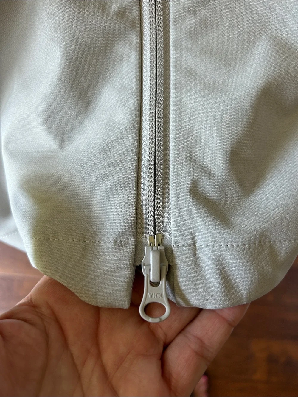 Adidas Light Gray Men's Waterproof Hooded Raincoat XL